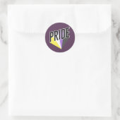 Nichtbinärer Prix Runder Aufkleber (Tasche)