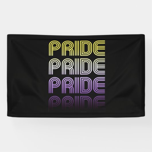 Nichtbinärer Retro-Prix Banner (Horizontal)