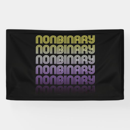 Nichtbinärer Retro-Prix Banner (Horizontal)