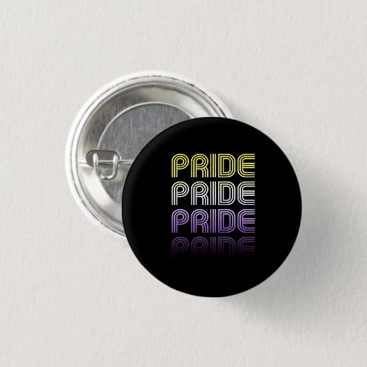 Nichtbinärer Retro-Prix Button (Vorne & Hinten)