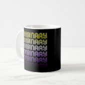 Nichtbinärer Retro-Prix Kaffeetasse (Vorderseite Links)