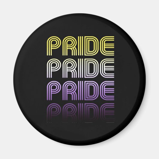 Nichtbinärer Retro-Prix Magnet (Vorne)