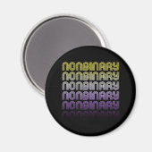 Nichtbinärer Retro-Prix Magnet (Vorderseite/Rückseite)