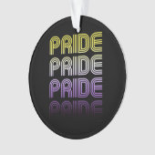 Nichtbinärer Retro-Prix Ornament (Vorderseite)
