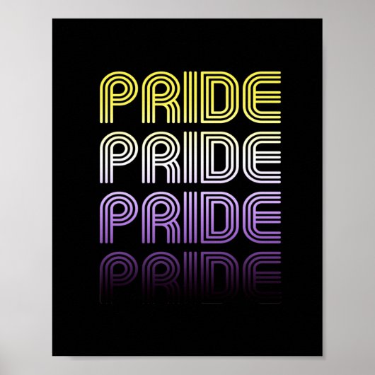 Nichtbinärer Retro-Prix Poster (Vorne)