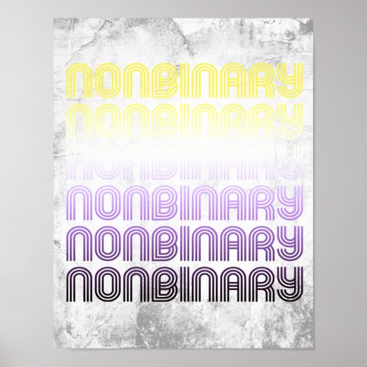 Nichtbinärer Retro-Prix Poster (Vorne)