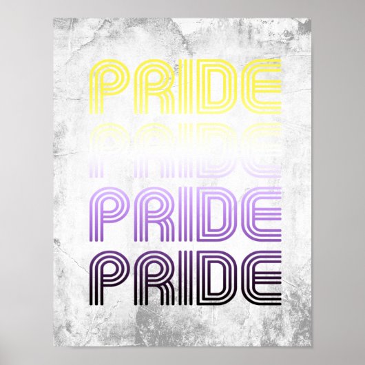 Nichtbinärer Retro-Prix Poster (Vorne)