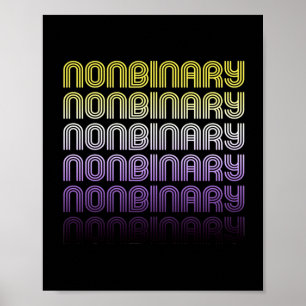 Nichtbinärer Retro-Prix Poster