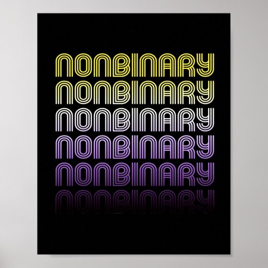 Nichtbinärer Retro-Prix Poster (Vorne)