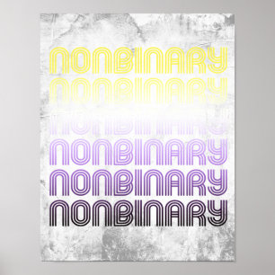 Nichtbinärer Retro-Stolz Poster