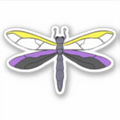 Nichtbinärer Stacheldrachenfliege Aufkleber (Vorderseite)