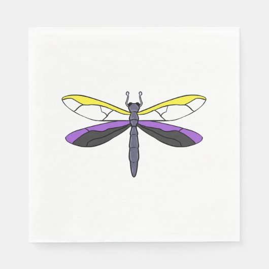 Nichtbinärer Stacheldrachenfliege Serviette (Vorderseite)