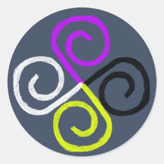 Nichtbinärer Stolz Runder Aufkleber