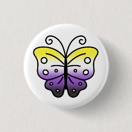 Nichtbinärer Stolz Schmetterling Anstecker Button