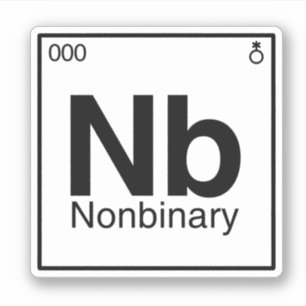 Nichtbinäres Element-Aufkleber Aufkleber