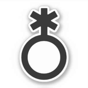 Nichtbinäres Generikum-Symbol Aufkleber