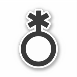Nichtbinäres Generikum-Symbol Aufkleber