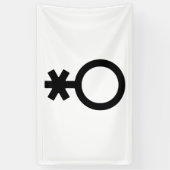 Nichtbinäres Generikum-Symbol Banner (Vertikal)