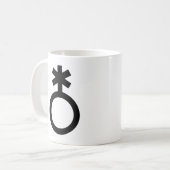 Nichtbinäres Generikum-Symbol Kaffeetasse (Vorderseite Links)