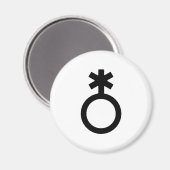 Nichtbinäres Generikum-Symbol Magnet (Vorderseite/Rückseite)