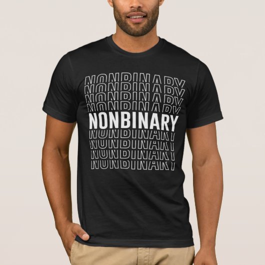 Nichtbinäres Muster T-Shirt (Vorderseite)