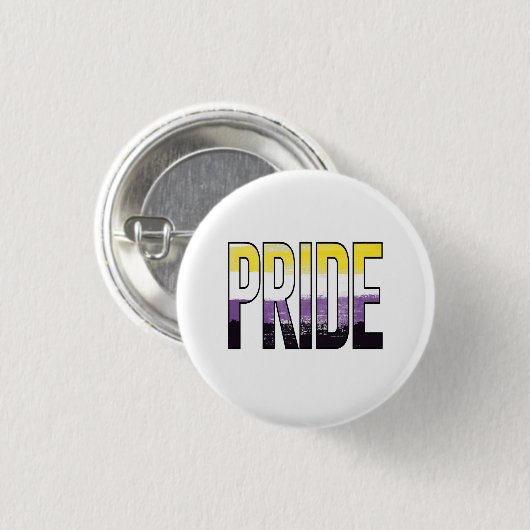 Nichtbinäres Stolz-Wort Button (Vorne & Hinten)