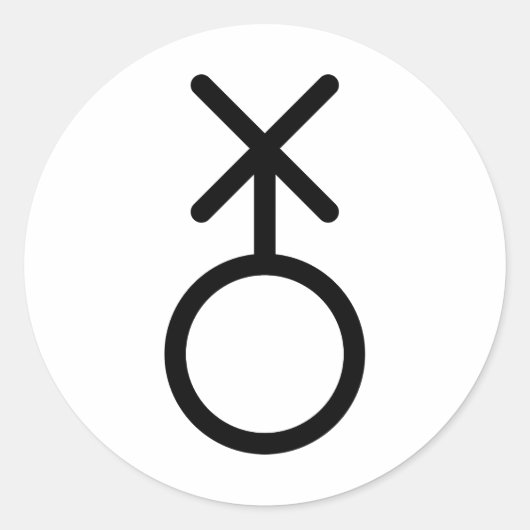 nichtbinäres Symbol Runder Aufkleber (Vorderseite)
