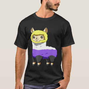 Nichtbinäres und Genderqueer-Lama T-Shirt