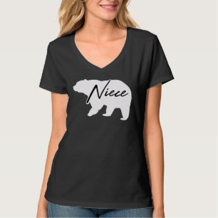 Nichte Bärenblume Grenze Rosa Blume Niedliche Fami T-Shirt
