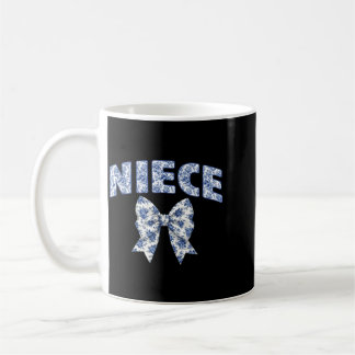 Nichte Coquette Toile Blaues Blumenband Familie Kaffeetasse