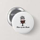 Nichte des Braut-Kuchens Button (Vorne & Hinten)