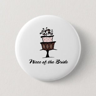 Nichte des Braut-Kuchens Button