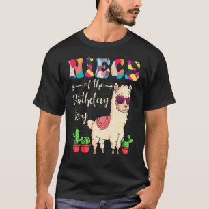 Nichte des Geburtstags Boy Lama Bday Party Celebra T-Shirt