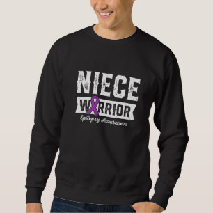 Nichte eines Epilepsie-Kriegers Nichte Lila Band S Sweatshirt