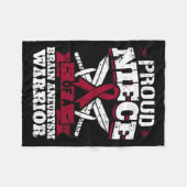 Nichte eines Gehirnaneurysma Kriegererkennungsband Fleecedecke (Vorderseite (Horizontal))