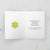 Nichte, Einladung mit Blumen, gelbe Blumen (Innenseite)