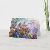 Nichte Frohen Muttertag Schöne Frühlingsblumen Karte (Vorderseite)