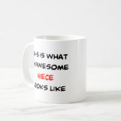 Nichte, großartig kaffeetasse (Vorderseite Links)