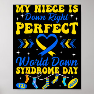 Nichte ist absolut perfekte Welt Down-Syndrom Poster