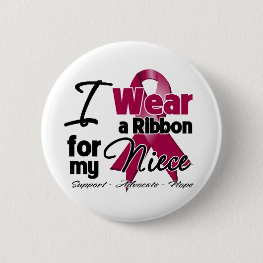 Nichte - Multiples Myelom Ribbon Button (Vorderseite)