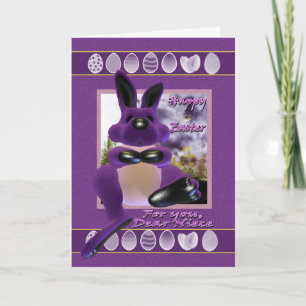 Nichten-Ostern-Karte, mit Osterhasen Feiertagskarte