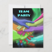 NICHTHANDS GESCHLOSSEN GESAMTE PARTY EINLADUNG (Vorderseite)