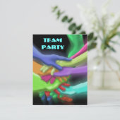 NICHTHANDS GESCHLOSSEN GESAMTE PARTY EINLADUNG (Stehend Vorderseite)