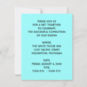 NICHTHANDS GESCHLOSSEN GESAMTE PARTY EINLADUNG (Rückseite)