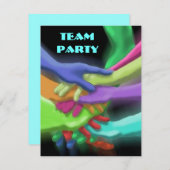 NICHTHANDS GESCHLOSSEN GESAMTE PARTY EINLADUNG (Vorne/Hinten)