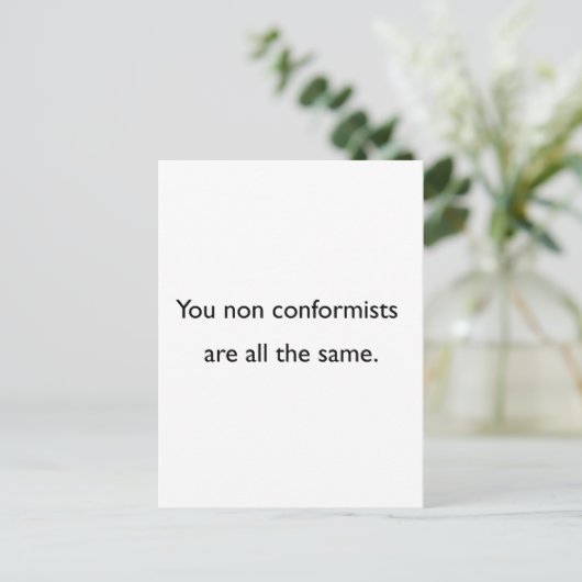 Nichtkonformisten Postkarte (Stehend Vorderseite)