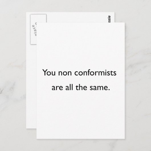 Nichtkonformisten Postkarte (Vorne/Hinten)