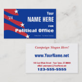 Nichtparteiisch - Politische Wahlkampagne Visitenkarte (Vorne/Hinten)