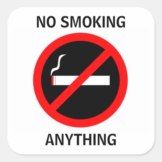 NICHTRAUCHER ALLES QUADRATISCHER AUFKLEBER (Vorderseite)
