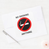 NICHTRAUCHER ALLES QUADRATISCHER AUFKLEBER (Umschlag)